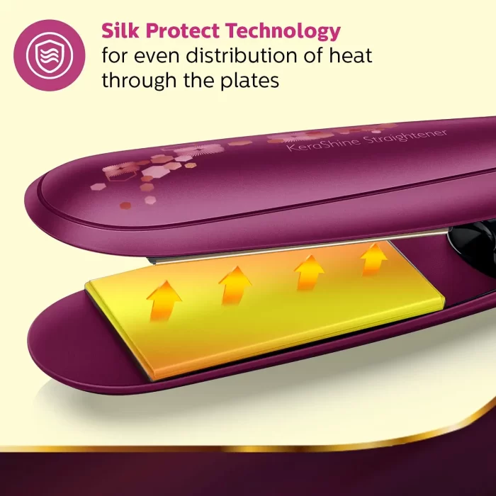 PHILIPS BHS738/00 Kerashine Titanium Wide Plate Straightener With SilkProtect Technology, Teal - Image 5
