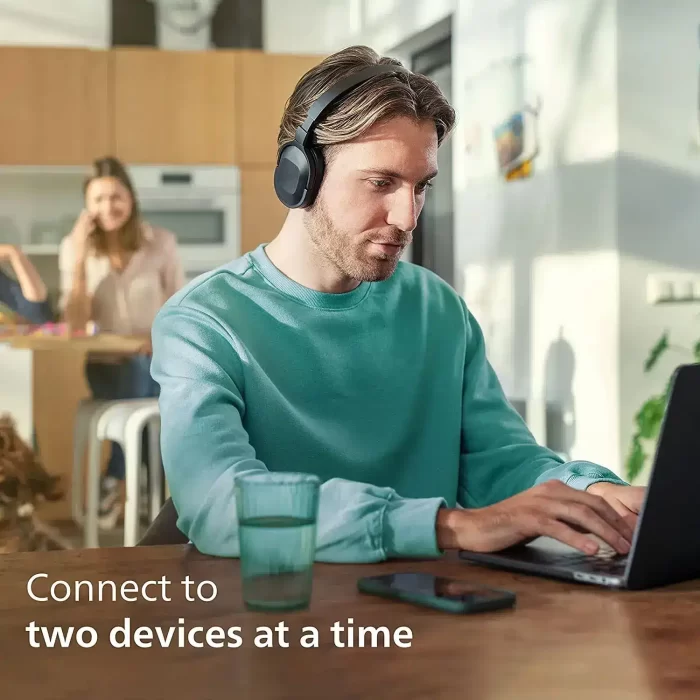 Philips Audio TAH6506BK/00 Slim & Lightweight Bluetooth Wireless Over Ear Headphones with Active Noise Cancellation, 30 Hrs Playtime & Multipoint Pairing with mic (Black) - Image 7