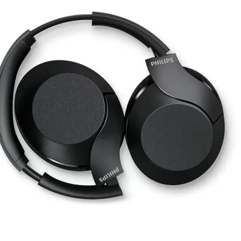 Philips Audio Performance Bluetooth 5.0, 30H Playtime, Hi-Res Audio, Noise Isolation & Rapid Charge Bluetooth Wireless Over Ear Headphones with mic (TAPH802, Black) - Image 2
