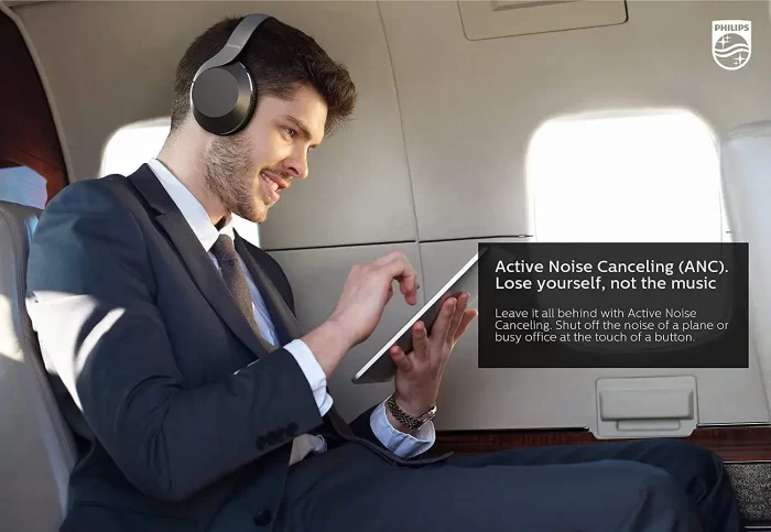 Philips Audio Performance PH805BK Wireless Over the Ear Headphone with Mic (Black) - Image 7
