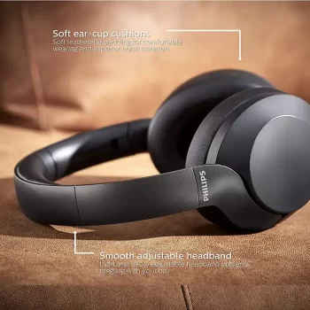 Philips Audio Performance PH805BK Wireless Over the Ear Headphone with Mic (Black) - Image 3