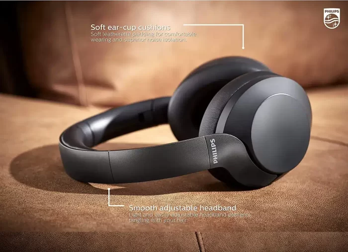Philips Audio Performance PH805BK Wireless Over the Ear Headphone with Mic (Black) - Image 3