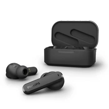 Philips Audio Tws TAT4506 Bluetooth Truly Wireless In Ear Earbuds With Mic With Active Noise Cancellation, 24 Hrs Playtime (6+18), Ipx4, Touch Controls, C-Type Charging (Black)