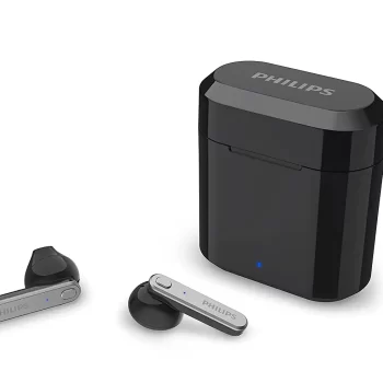 Philips Audio TWS TAT3225 True Wireless Earbuds with 24 Hr Playtime (6+18), IPX4, Bluetooth 5.2, 13 mm Drivers, Voice Assistant (Black)
