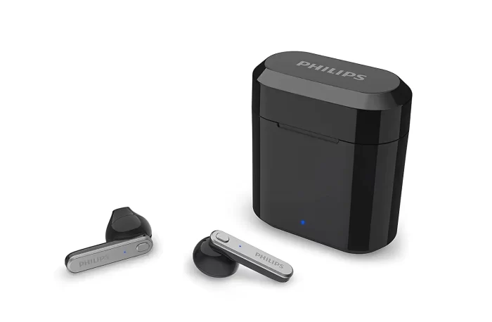 Philips Audio TWS TAT3225 True Wireless Earbuds with 24 Hr Playtime (6+18), IPX4, Bluetooth 5.2, 13 mm Drivers, Voice Assistant (Black)