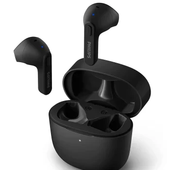 Philips Audio TAT2236 TWS Earbuds with IPX4, 6+12 Hours Play time, Quick Charge, Type-C Charging, Black