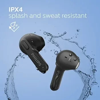 Philips Audio TAT2236 TWS Earbuds with IPX4, 6+12 Hours Play time, Quick Charge, Type-C Charging, Black - Image 3