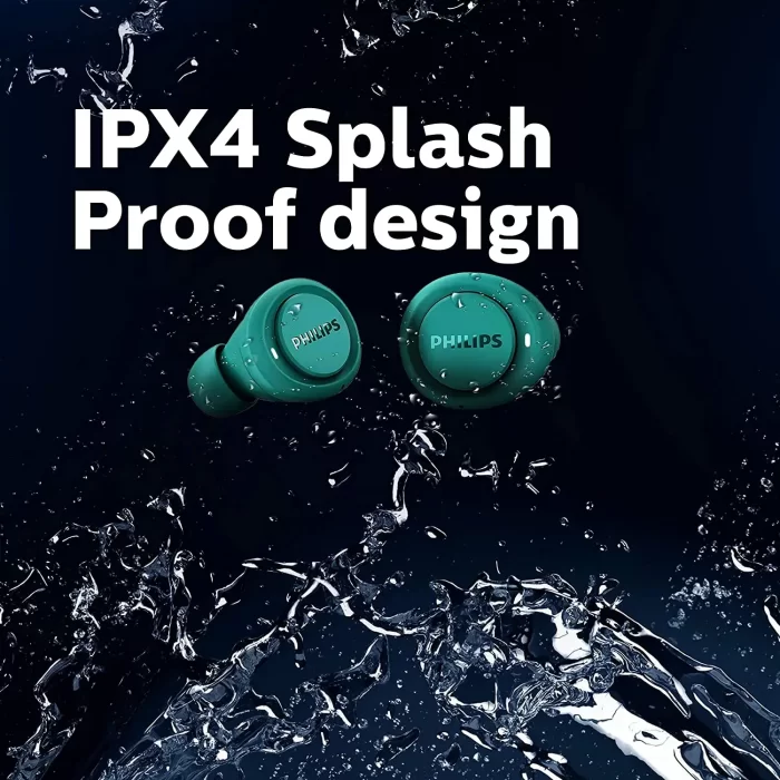 PHILIPS Audio TAT1225 Bluetooth Truly Wireless in Ear Earbuds with Mic (TWS) with 18 Hours Playtime (6+12) Ipx4, Voice Assistant, Noise and Echo Cancellation (Blue) - Image 6