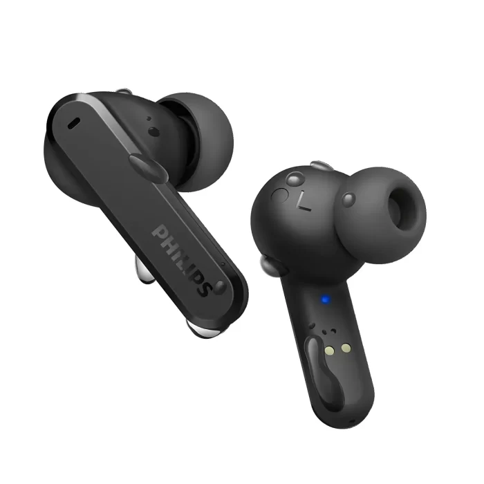 Philips Audio Tws TAT4506 Bluetooth Truly Wireless In Ear Earbuds With Mic With Active Noise Cancellation, 24 Hrs Playtime (6+18), Ipx4, Touch Controls, C-Type Charging (Black) - Image 2
