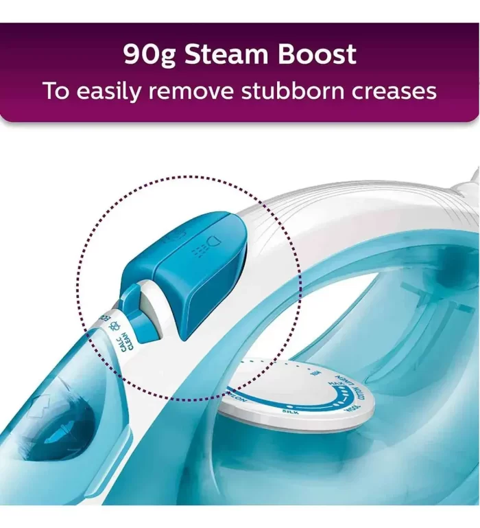 Philips Easy Speed Steam Iron GC1028/20 2000 Watt, Quick Heat-up with up to 25 g/min Continuous steam - Image 3