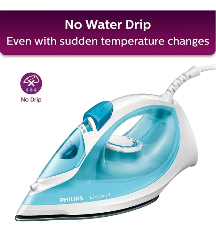 Philips Easy Speed Steam Iron GC1028/20 2000 Watt, Quick Heat-up with up to 25 g/min Continuous steam - Image 2