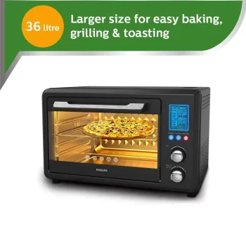 Philips HD6976/00 36-liters Digital Oven Toaster Grill, 2000W, with Opti Temp Technology, Temperature control, Convection Mode, 7-level browning function & preset Indian Menus - Image 3