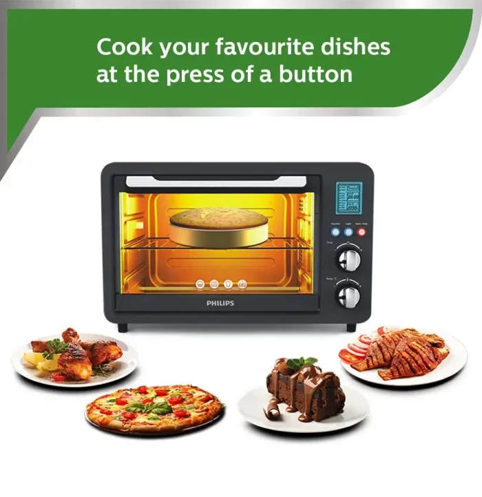 Philips HD6976/00 36-liters Digital Oven Toaster Grill, 2000W, with Opti Temp Technology, Temperature control, Convection Mode, 7-level browning function & preset Indian Menus - Image 2