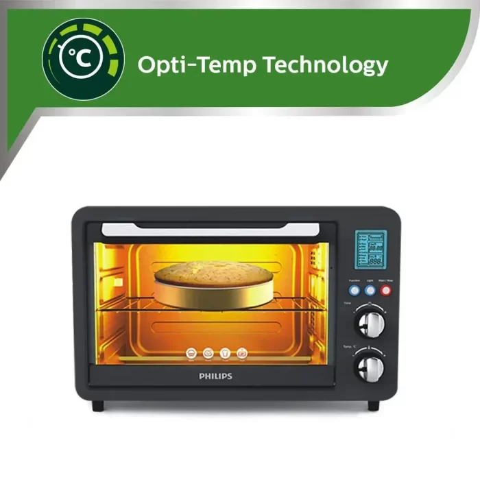 Philips HD6976/00 36-liters Digital Oven Toaster Grill, 2000W, with Opti Temp Technology, Temperature control, Convection Mode, 7-level browning function & preset Indian Menus - Image 5