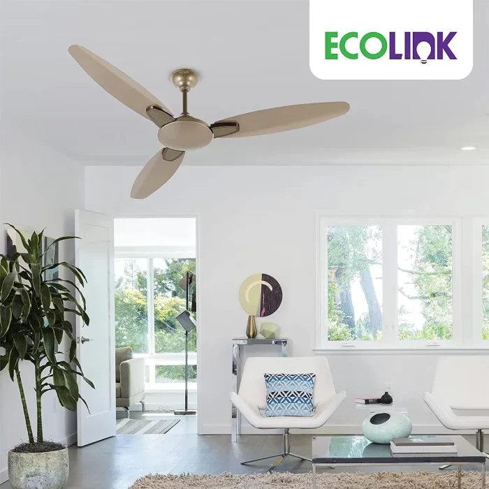 EcoLink Petal Premium Decorative Easy Clean Ceiling Fan - 1200MM From The House Of Philips Lighting (Petal, Titanium Grey), Standard- Pack of 1 - Image 2