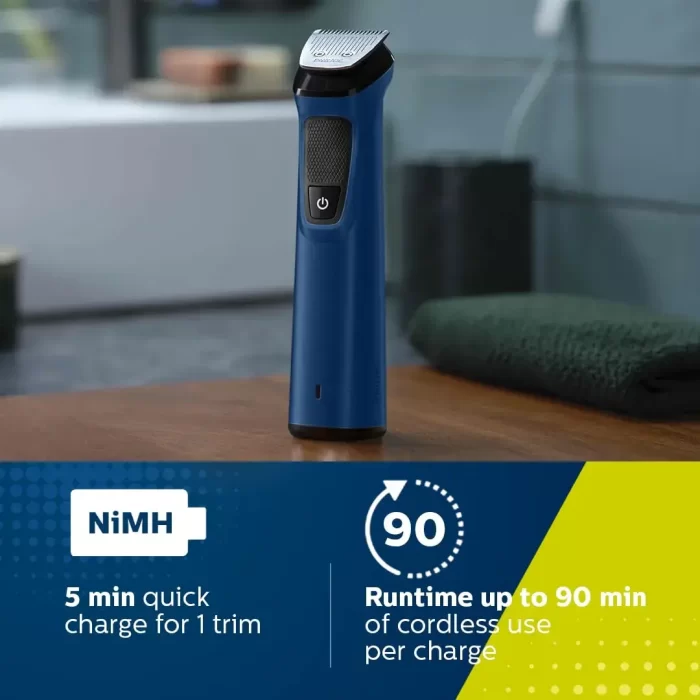 Philips Multi Grooming Kit MG7707/15, 12-in-1, Face, Head and Body - All-in-one Trimmer. Power adapt technology for precise trimming, 90 Mins Run Time with Quick Charge - Image 5