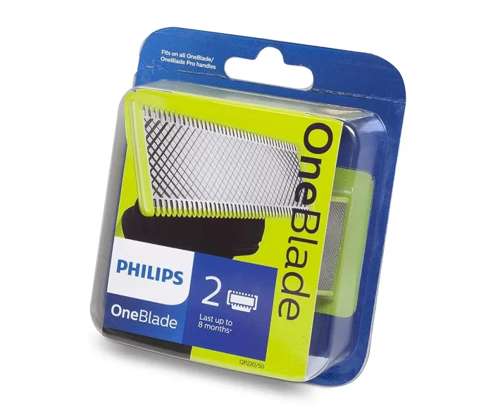 Philips QP220/50 Oneblade Replaceable Blade (Lime) - Double Blade Pack