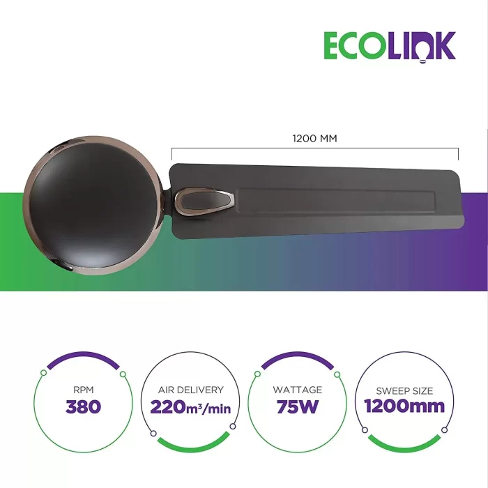 EcoLink Celestia Decorative Ceiling Fan - 1200MM ( Brown) From The House Of Philips Lighting - Image 3