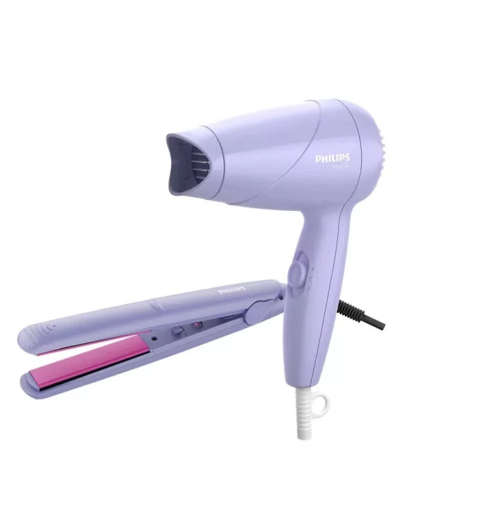 Philips HP8643/56 1000 Watts Hair Dryer and Straightener Combo, Miss Fresher's Styling Kit, Purple - Image 4