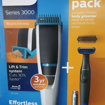 Philips Beard Trimmer (BT3203/25) & Body Groomer (BG1023/15) Combo, Multicolor