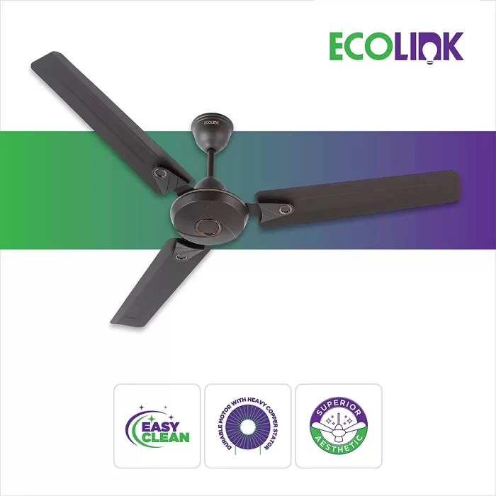 EcoLink Cosmo High Speed Decorative Ceiling Fan - 1200MM (Mocha Brown) From The House Of Philips Lighting Standard- Pack of 1 (Copy) - Image 3