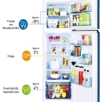 Panasonic Frost Free 336 L Blue NR-TG353CPAN Double Door 3 Star BEE Rating - Image 2