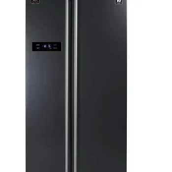 Panasonic 592 L Wifi Inverter Frost-Free Side by Side Refrigerator (NR-BS62GKX1, Black, Premium Glass Finish)