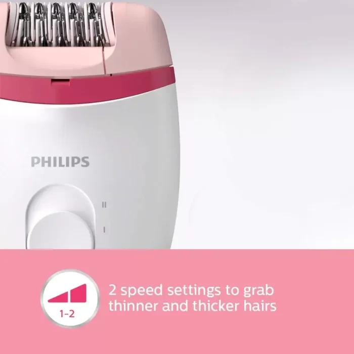 Philips BRE235/00 Corded Compact Epilator (White and Pink) for gentle hair removal at home - Image 7