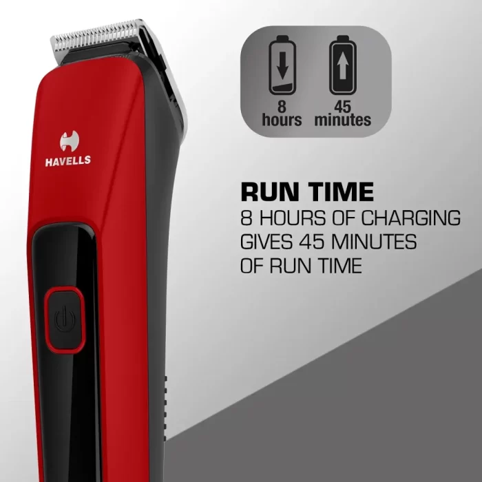 Havells BT5111C Cordless Beard Trimmer with Comb (Black & Red) - Image 5