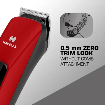 Havells BT5111C Cordless Beard Trimmer with Comb (Black & Red) - Image 6