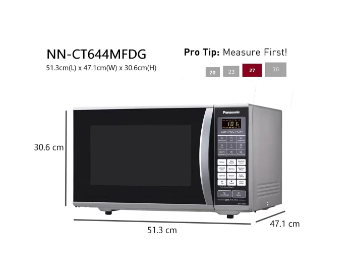 Panasonic 27L Convection Microwave Oven(NN-CT644MFDG,Black, Vapour Clean) with Starter Kit - Image 6