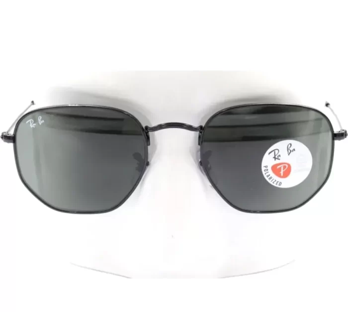 Polarized Hexagonal Black Sunglasses with UV Protection - Branded Stylish Sunglasses for Women