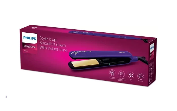 PHILIPS BHS397/00 Hair Straightener (Purple)