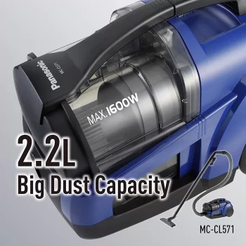 Panasonic Mc Cl571 Mega Cyclone Bagless Vacuum Cleaner 1600 W Blue - Image 4