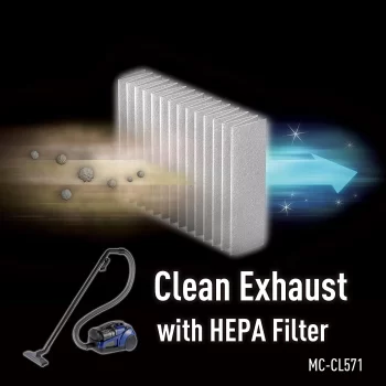 Panasonic Mc Cl571 Mega Cyclone Bagless Vacuum Cleaner 1600 W Blue - Image 3