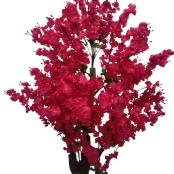 Mix color Plastic Cherry Blossom Artificial Tree Indoor Living Room Corner Home Decoration (120 cm, Multicolor)