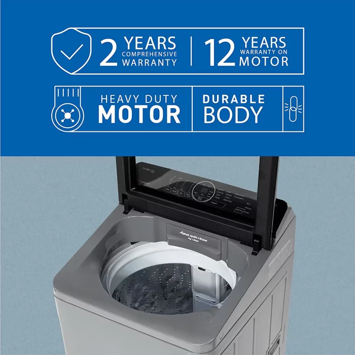 Panasonic 8 Kg Wifi  Fully-Automatic Top Loading Smart Washing Machine (NA-F80A10CRB, Charcoal Inox Grey, Compatible with Alexa) - Image 3