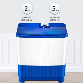 Panasonic 8 kg 5 Star Semi-Automatic Top Loading Washing Machine with Powerful Motor (NA-W80B5ARB, Blue, Active Foam System) - Image 2
