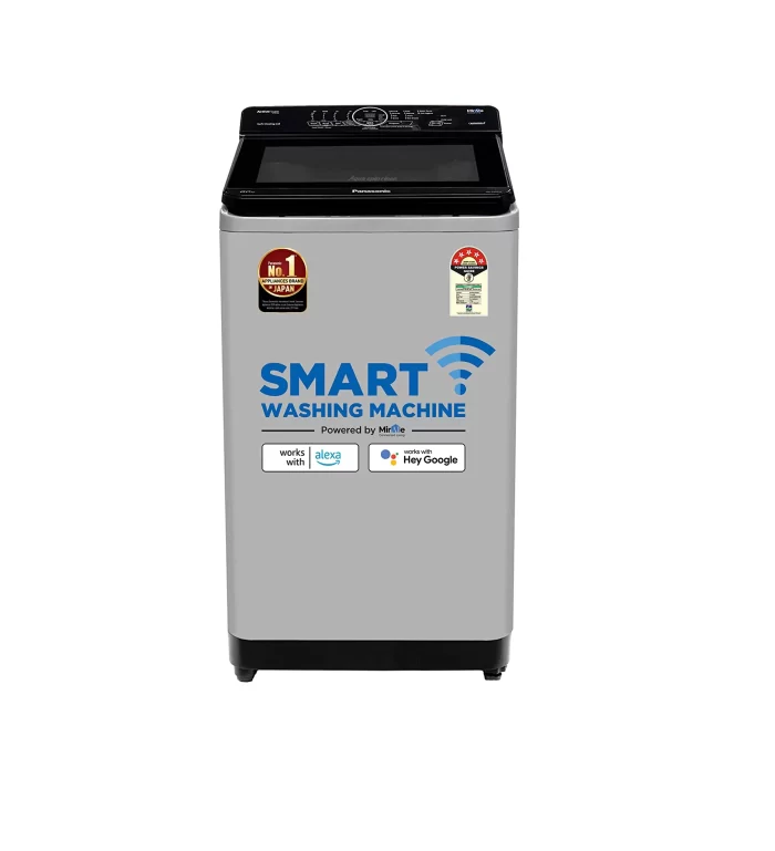 Panasonic 8 Kg Wifi  Fully-Automatic Top Loading Smart Washing Machine (NA-F80A10CRB, Charcoal Inox Grey, Compatible with Alexa)