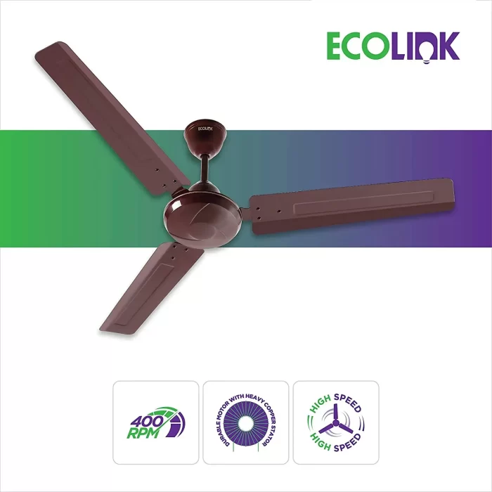EcoLink Zoom High Speed Ceiling Fan - 1200MM ( Brown) - Copper From The House Of Philips Lighting - Image 4
