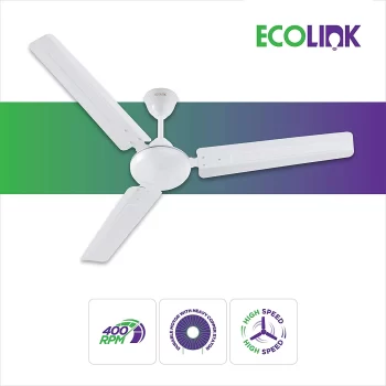EcoLink Zoom High Speed Ceiling Fan - 1200MM ( White) - Copper From The House Of Philips Lighting - Image 2