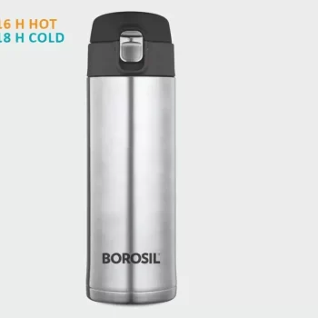 Borosil Stainless Steel Hydra Nova Vacuum Insulated Flask Water Bottle, 500 ml, SS