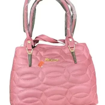 Leather Women's Handbag Shoulder bag for Girls and Women (Pink)