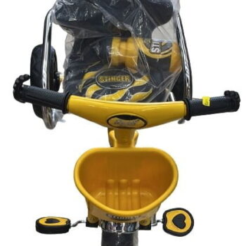 JoyRide Stylish Sports Trike Push & Plug Baby Trike| Tricycle for Kids| Boys| Girls Age Group 2 to 5 Years (YELLOW)