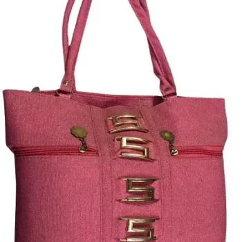 Stylish Pink Leather Handbag for Women ( 40cm x 28cm)
