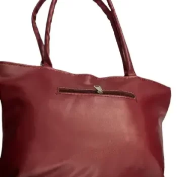 Stylish Brown Leather Handbag for Women ( 40cm x 28cm) - Image 3