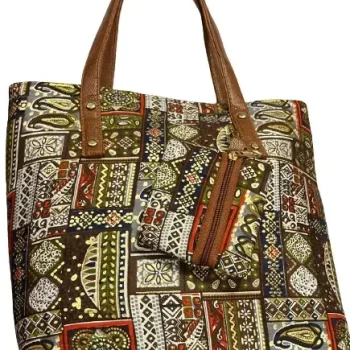 Women Multicolor Stylish Handbag ( 40cm x 28cm) with Small Purse