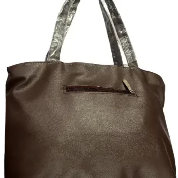 Stylish Brown Leather Handbag for Women ( 40cm x 28cm) - Image 3