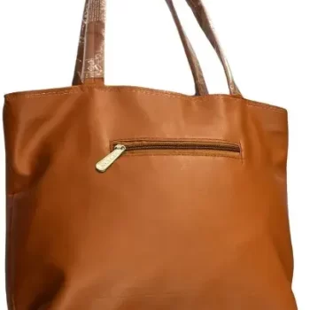 Stylish Brown Leather Handbag for Women ( 40cm x 28cm) - Image 2
