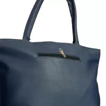 Stylish Blue Leather Handbag for Women ( 40cm x 28cm) - Image 2